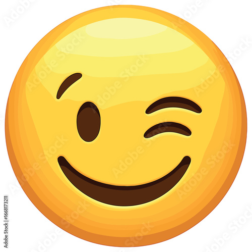 Cheeky winking emoji vector for messaging and expressions – fun, playful, and expressive