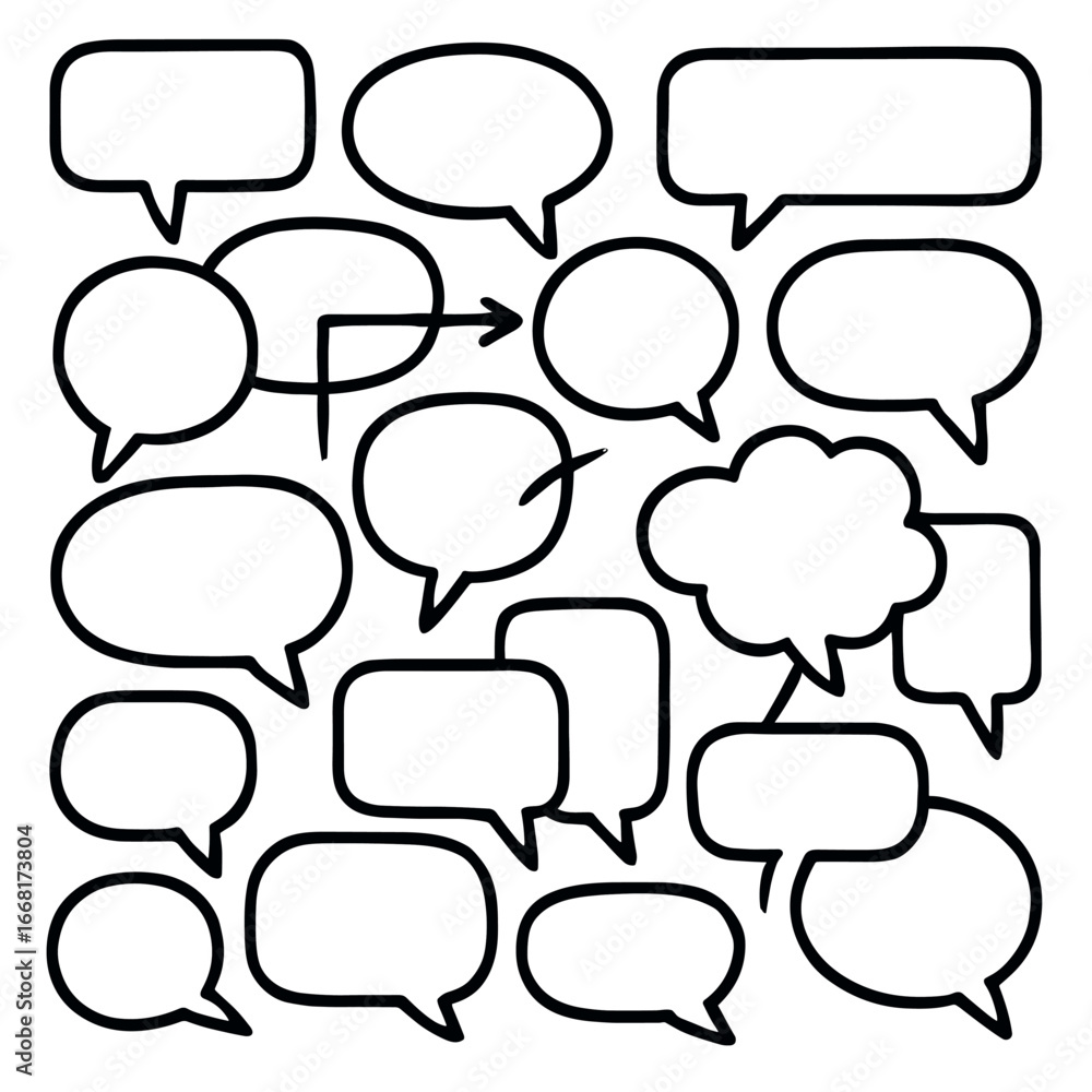 Obraz premium Speech bubble vector collection for communication and design projects