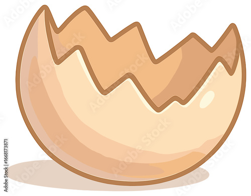 Cute cracked eggshell design vector for easter or spring celebrations