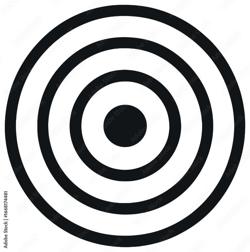 Precision target icon vector | minimalist bullseye design for accuracy and focus-themed projects Precision target icon vector | minimalist bullseye design for accuracy and focus-themed projects