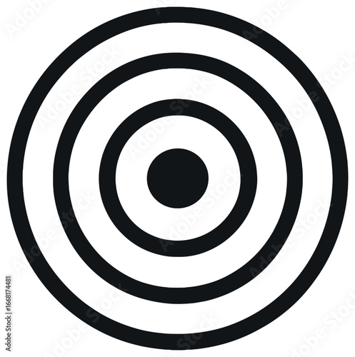 Precision target icon vector | minimalist bullseye design for accuracy and focus-themed projects