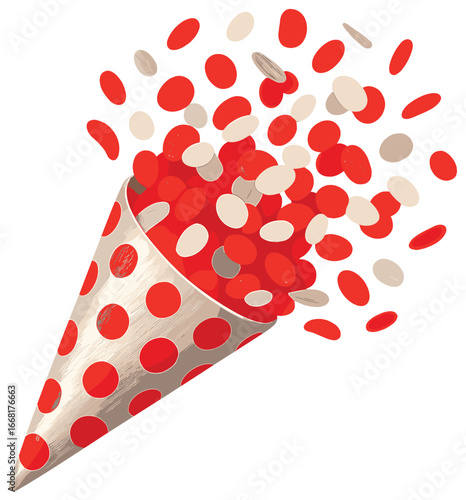 Vibrant confetti burst vector: festive celebration elements for parties and holidays