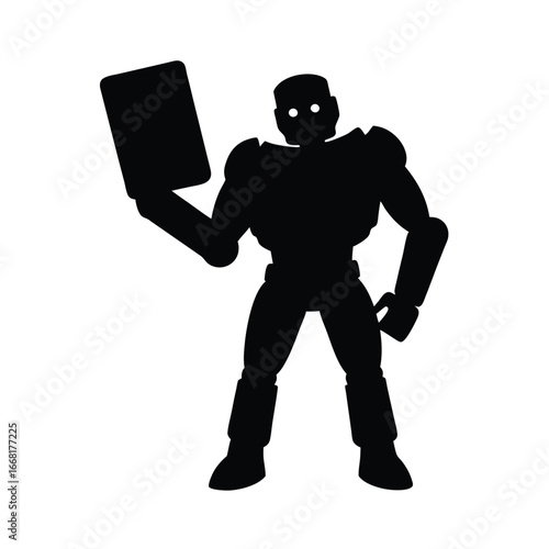 robot, holding, machine, technology, android, futuristic, sci-fi, artificial, intelligence, humanoid