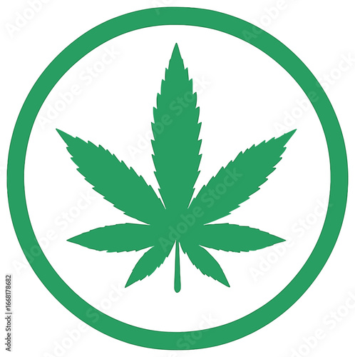 Cannabis approval icon vector – marijuana leaf symbol for medical and recreational use