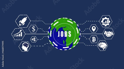 Wallpaper Mural Conceptual visuals illustrating job satisfaction workplace dynamics and employee wellbeing business training development 4k animation video. Torontodigital.ca