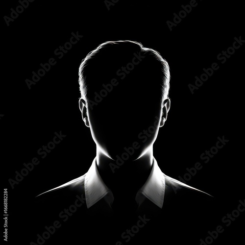 Unknown User. Person Icon representing Mystery and Identity