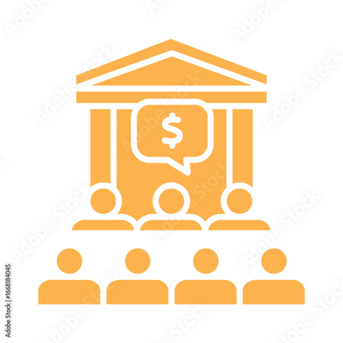 fiscal policy color flat icon for digital and print projects.