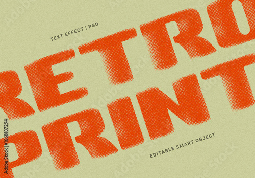 Retro Print Halftone Text Effect