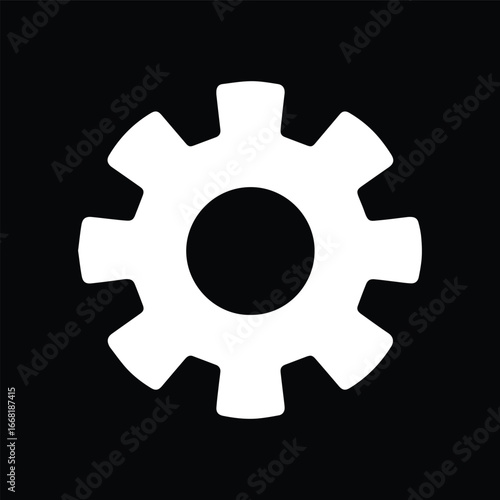 Single Gear Symbol for Business Control