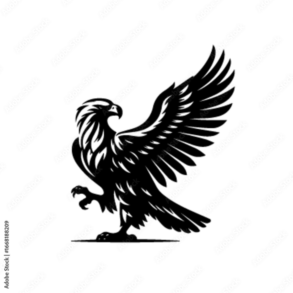 Obraz premium Elegant Soaring Eagle Vector Illustration
