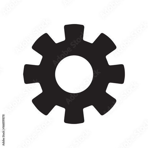 Single Gear Symbol for Business Control
