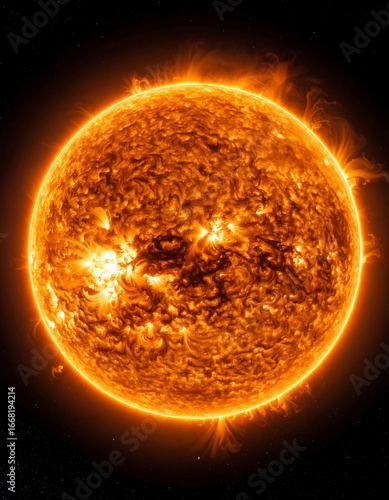 Sun's Surface Close-Up, Space Observation (1)
