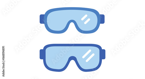 Blue safety goggles for protection and eye wear