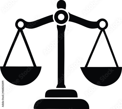 Symbolic representation of justice and balance a classic scale of justice icon for legal and fairness concepts