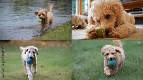 Poodles at Play: Watch These Intelligent, Fluffy Pups Chase Toys, Frolic in Yards, and Spark Joy with Their Lively Antics