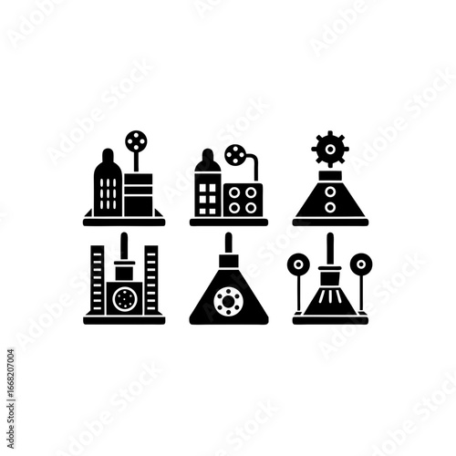 6 different programmable bio reactor unit silhouet