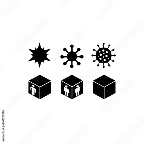 6 different viral vector delivery device silhouett