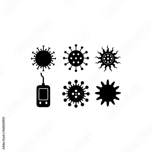 6 different viral vector monitoring device silhoue