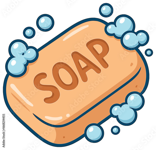 Playful soap bubbles vector art for cleanliness and hygiene concepts