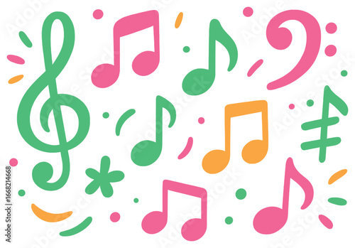 Vibrant musical whimsy vector for creative designs in celebratory holiday themes