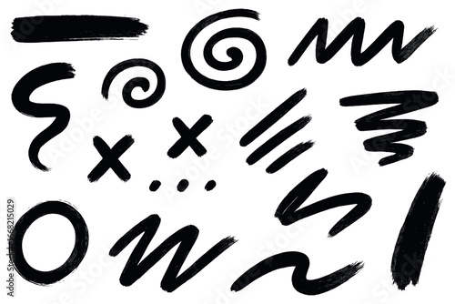 Dynamic ink patterns: expressive brush strokes and swirls for creative designs