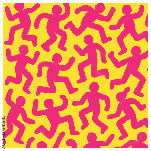 Dynamic dance patterns vector | energetic and vibrant dance figures for festival concepts