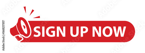 Sign up now sticker. sign up now sign on transparent background. sign up now  sign, logo, badge, icon, sticker, label, emblem, stamp, symbol, black, line, flat vector, isolated illustration.