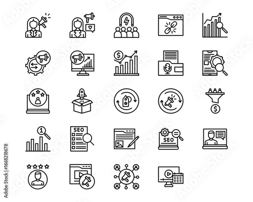 Marketing Line Vector Icons
