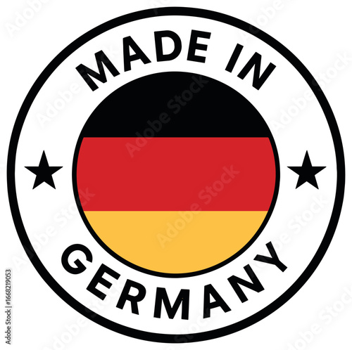 German quality badge vector | made in germany seal icon | excellence, precision, reliability
