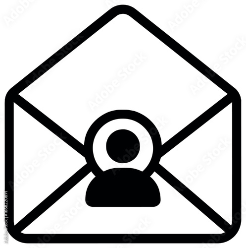 Email icon design vector: simple compose message graphic for web and app ui