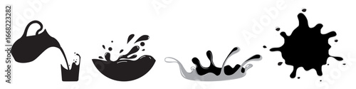 Water drop icon set. Water resistant, moisture, waterproof material, water protection, drop vector illustration icons.