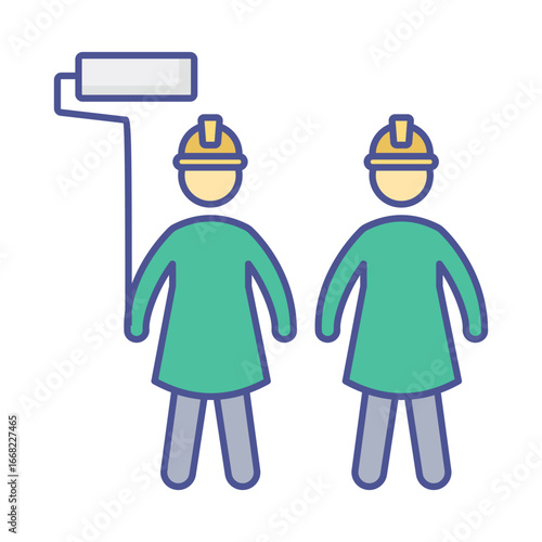 Painter Vector Icon which can easily modify or edit