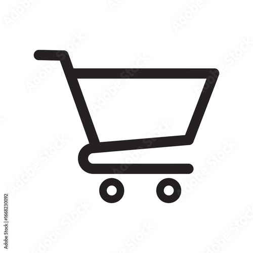 Shopping cart icon vector illustration e commerce symbol retail basket online shopping graphic purchase symbol