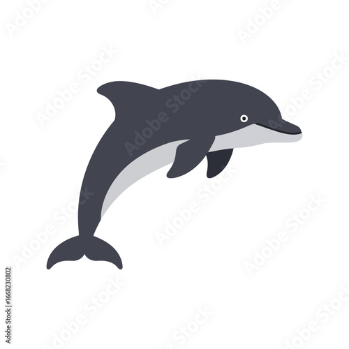 Wallpaper Mural Jumping dolphin vector illustration marine mammal ocean wildlife aquatic animal sea creature isolated eps graphic Torontodigital.ca