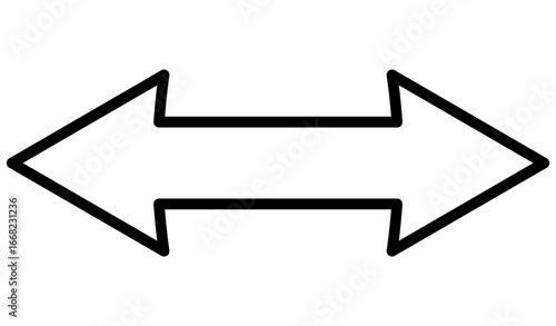 Double line arrow icon. Direction symbol. Vector illustration isolated on white.