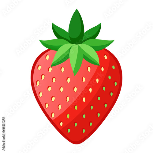 Strawberry Black white background.