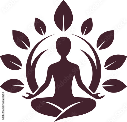 wellness silhouette  vector icon on white background