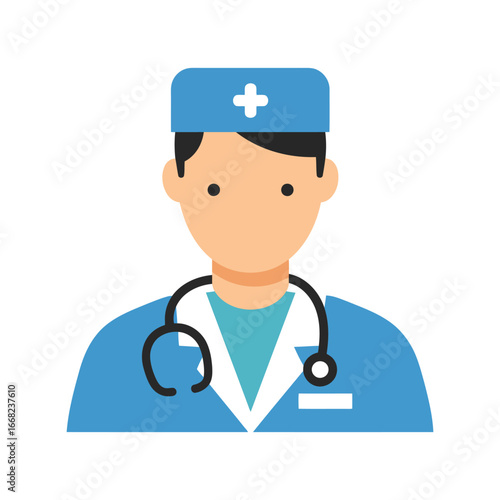 Doctor medical professional avatar healthcare worker physician surgeon nurse clinic staff hospital icon
