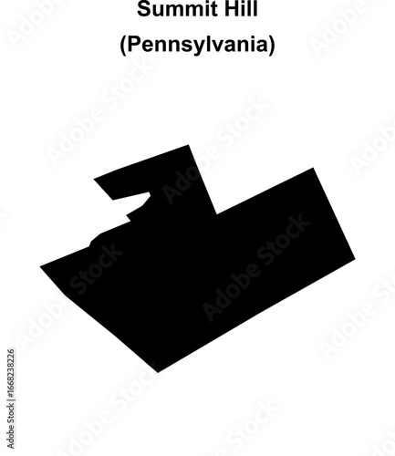 Summit Hill (Pennsylvania) blank outline map