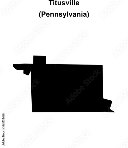 Titusville (Pennsylvania) blank outline map