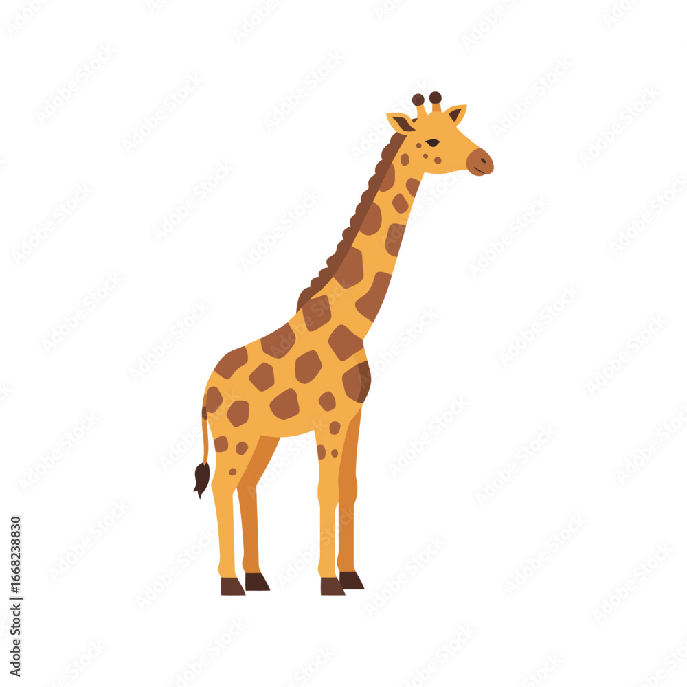 Fototapeta premium Cute giraffe vector illustration african wildlife animal safari zoo creature isolated eps graphic