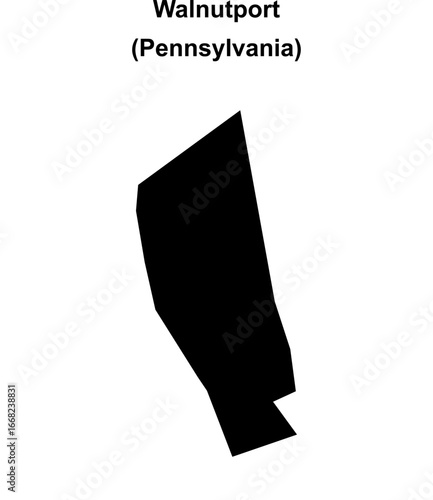 Walnutport (Pennsylvania) blank outline map