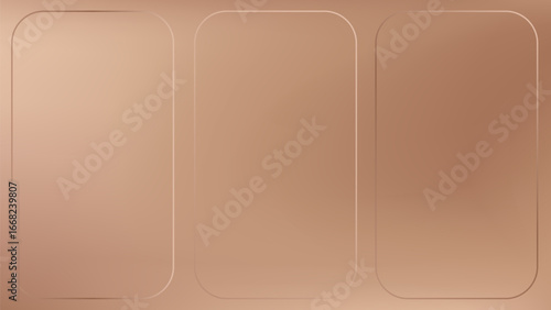 Brown color background gradient. Abstract cream gradation with light texture, neutral soft and warm beige blur bg. Luxury feminine skin studio design. Elegant presentation cover with sand frame.
