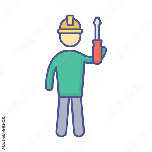 Engineer Vector Icon which caneasily  modify or edit