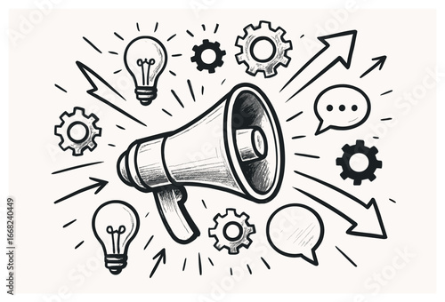 Innovative communication vector: creative ideas and solutions for strategy and engagement