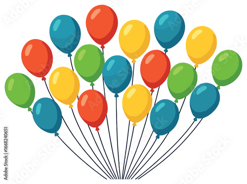 Bright balloon celebration vector for festivals, parties, birthdays, and joyful occasions