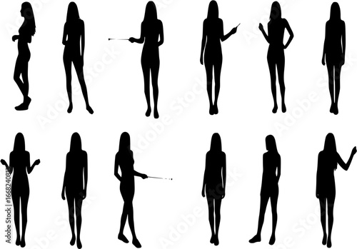 Vector silhouette of the woman.

