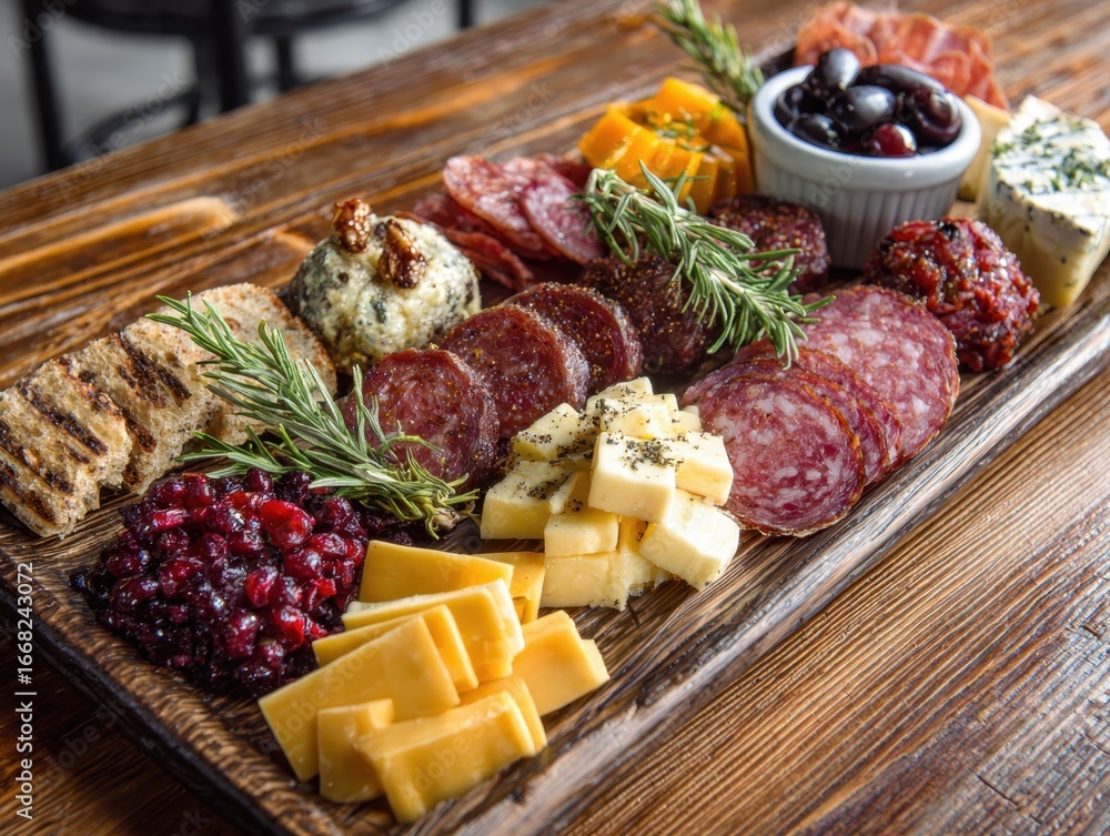 Artisan Charcuterie Board with Assorted Meats and Cheese Artisan Charcuterie Board with Assorted Meats and Cheese