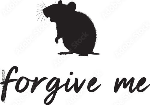 Forgive me with rat vector image.