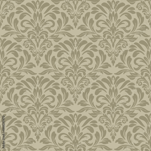 Vintage damask seamless pattern wallpaper, classic damask seamless pattern design for elegant damask seamless pattern vector background decoration